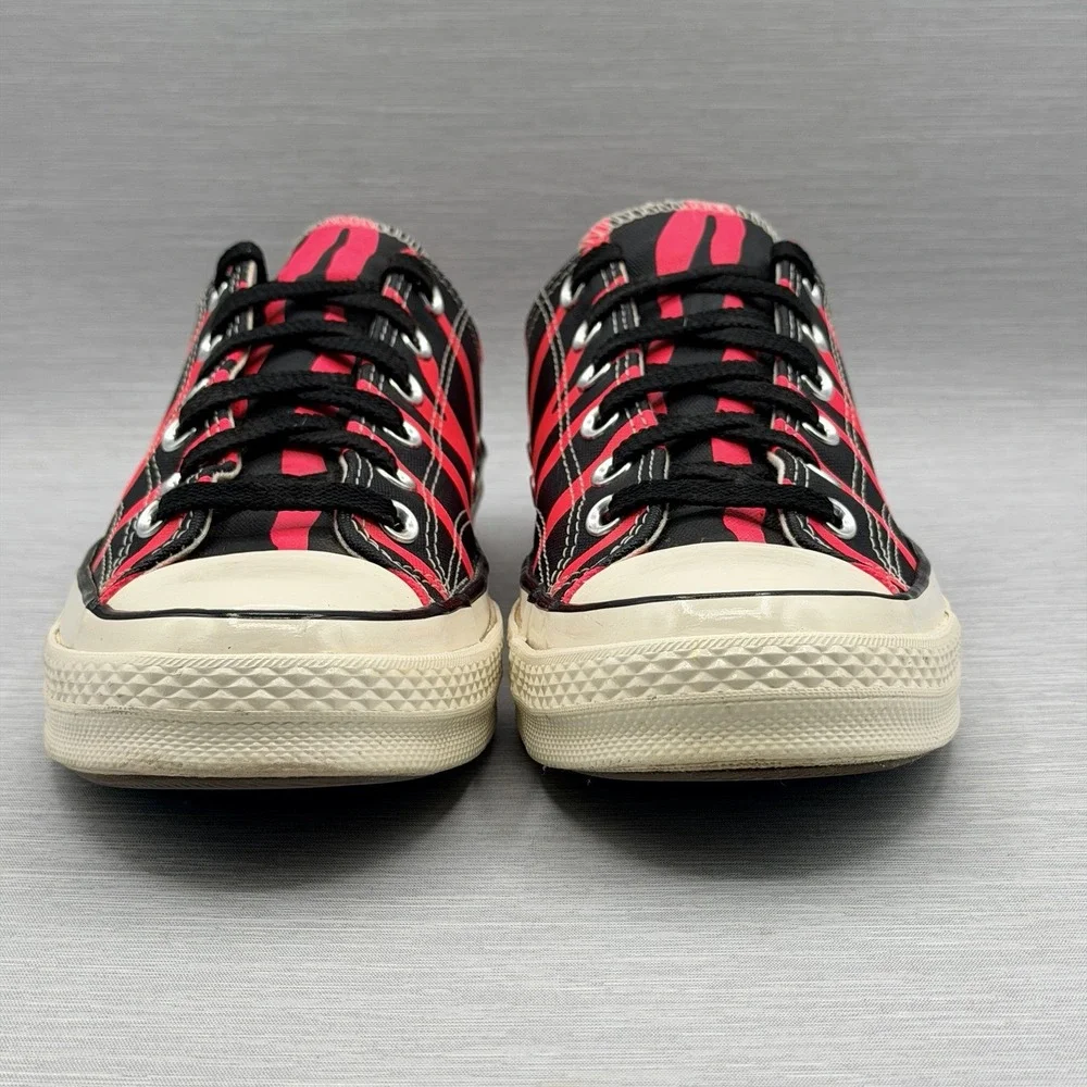 Converse Chuck 70 Men's 10 Black Zebra Print Low Top Sneakers Red A04516C